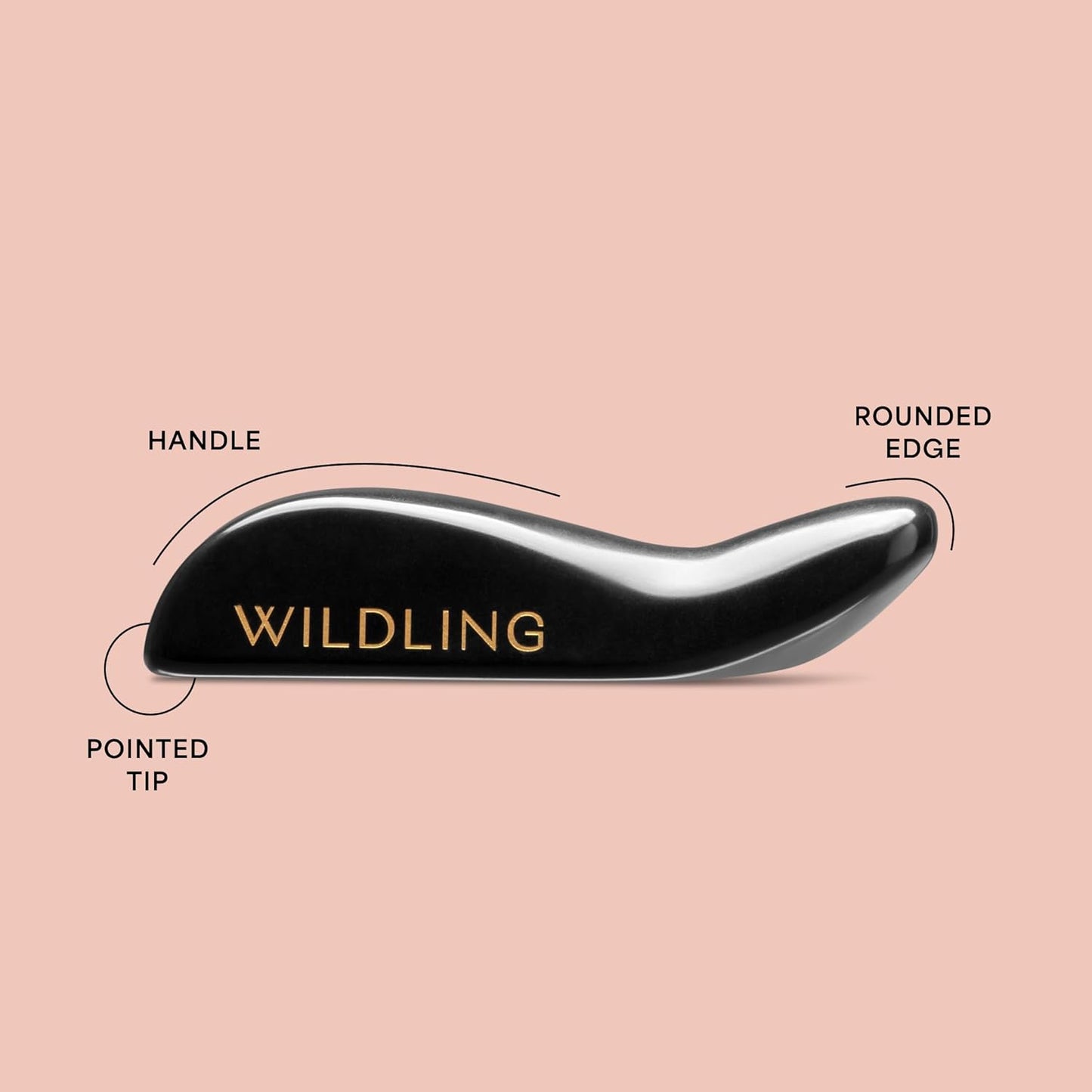 WILDLING Empress Wand | Facial Massage Wand I Designed to Sculpt Jawline + Relieve Tension in The Face, Jaw, Neck + Shoulders I 100% Authentic Bian Stone
