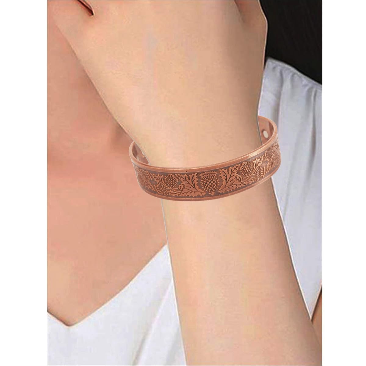 Touchstone copper bracelets | gift for men women |adjustable 100% pure solid real magnetic jewelry | handmade bracelet set combo | rope braided tibetan bangles. Set of 3 different designs