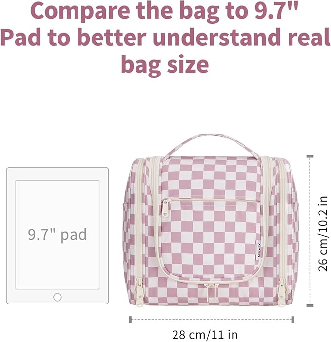 Narwey Hanging Toiletry Bag for Women Travel Makeup Bag Organizer Toiletries Bag for Cosmetics Essentials Accessories