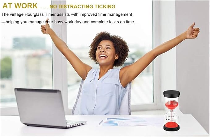 SuLiao Hourglass 30 Minute Sand Timers: Large Colored Red Sand Clock, Reloj De Arena 30 Minutos, Plastic Hour Glass Sandglass for Kids, Games, Classroom, Kitchen, Decor