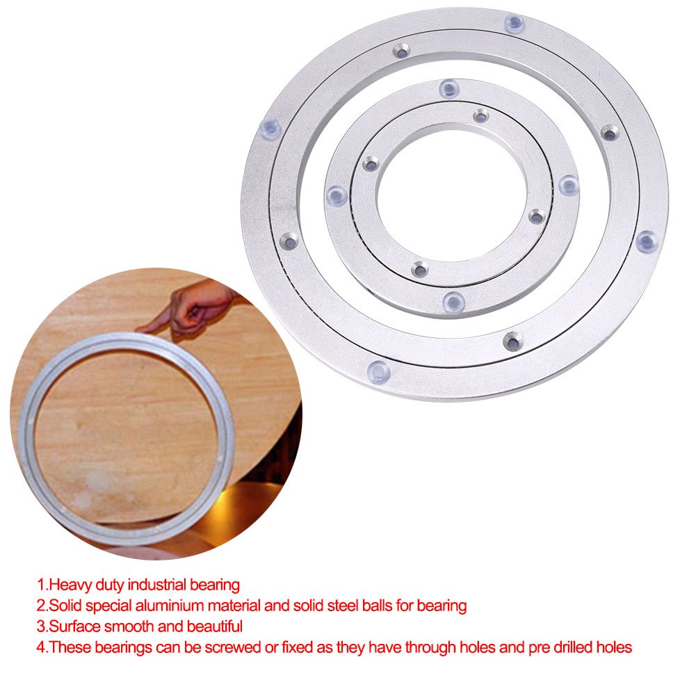 EVTSCAN Lazy Susan Hardware Heavy, Turntable Bearing Round Swivel Plate Hardware for Kitchen Dining-Table(8inch)
