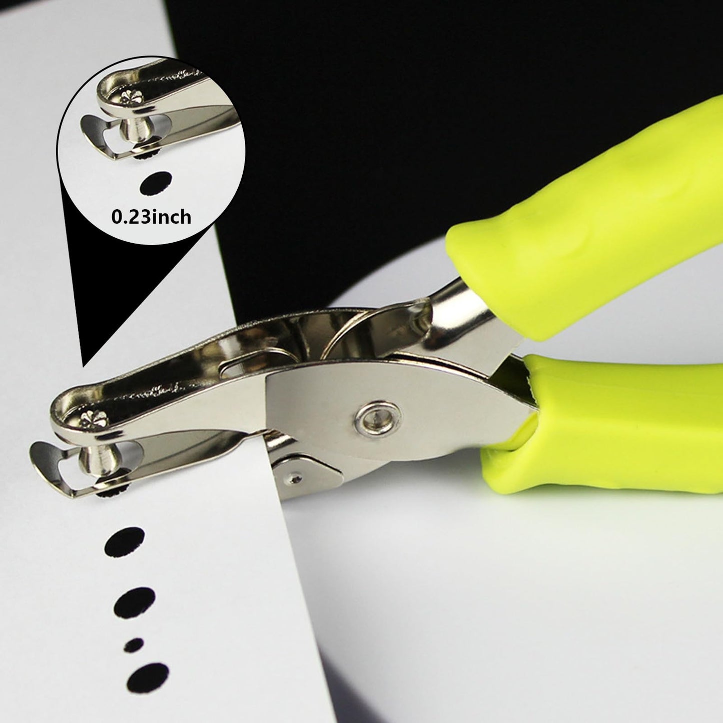 Hyuetrsa 12 Pcs Single Hole Puncher, 1/4 Inch Metal Handheld Hole Punch with Soft Grip, Circle Shape Single Hole Puncher for Craft Paper Labels Greeting Cards Notebook(Multicolor)