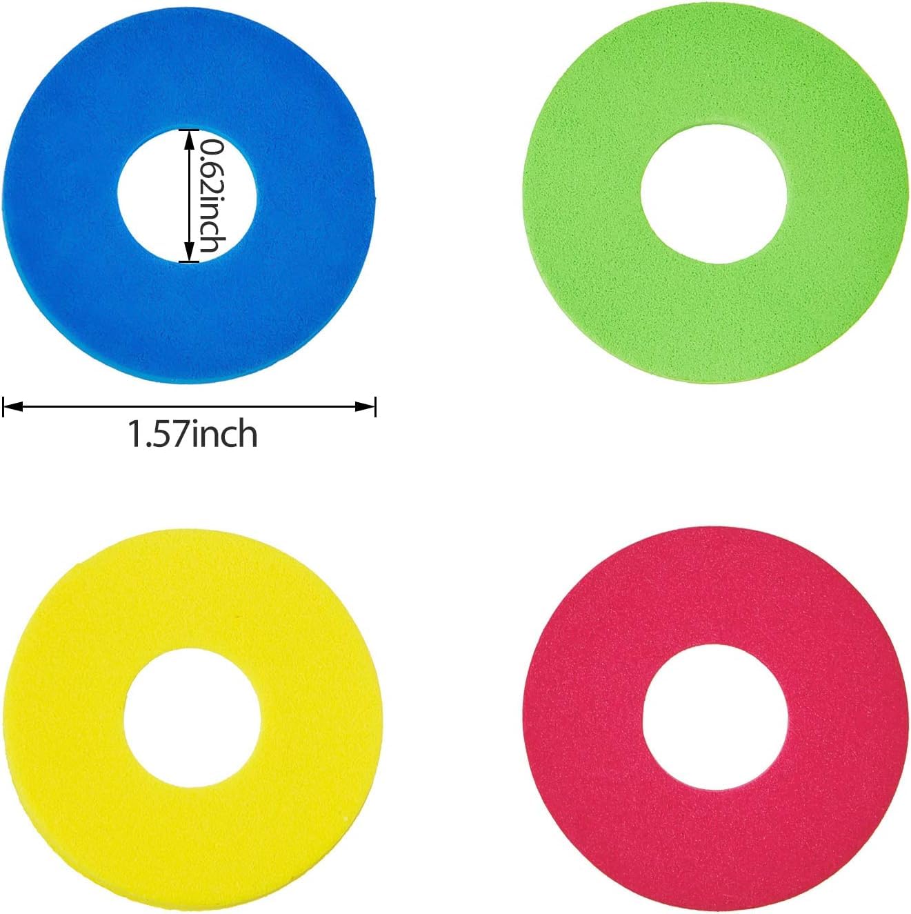 120 Pieces Foam Disc Shooter Flying Foam Disc Toy for Remote Control Robot Toy, Red, Blue, Yellow, Green