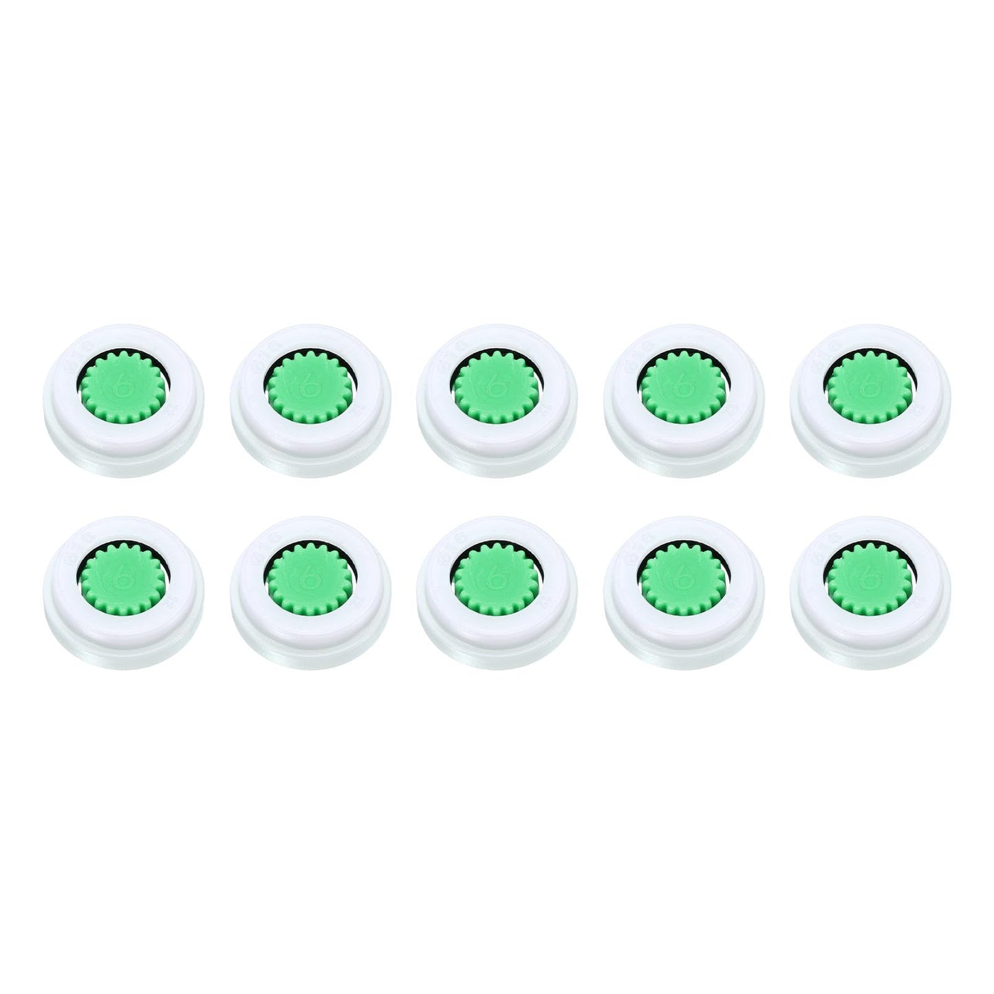 uxcell Shower Flow Reducer Set, 10 Pcs 2.0gpm Water Flow R, Green, Unfinished, POM Material