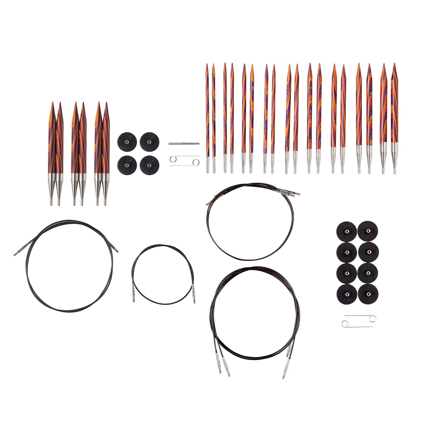Knit Picks Interchangeable Knitting Needle Variety Pack - Sizes 4-11 and 13, 15, and 17 (Radiant)