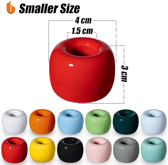 Urbanstrive Sleek Mini Ceramics Toothbrush Holder Stand for Bathroom Vanity Countertops (Red 1-Pack)