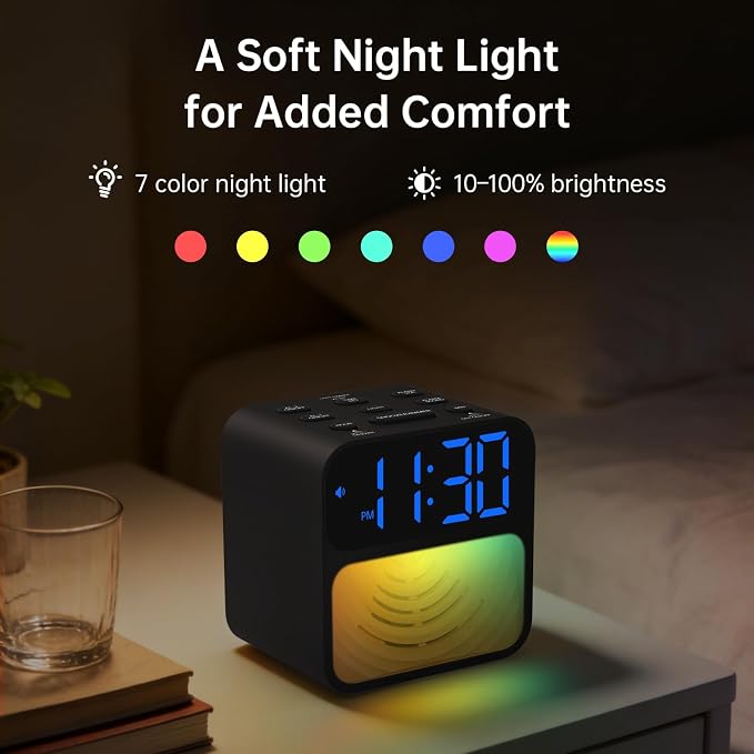 AuroraCalm Extra Loud Alarm Clock for Heavy Sleepers with 115dB Alarm