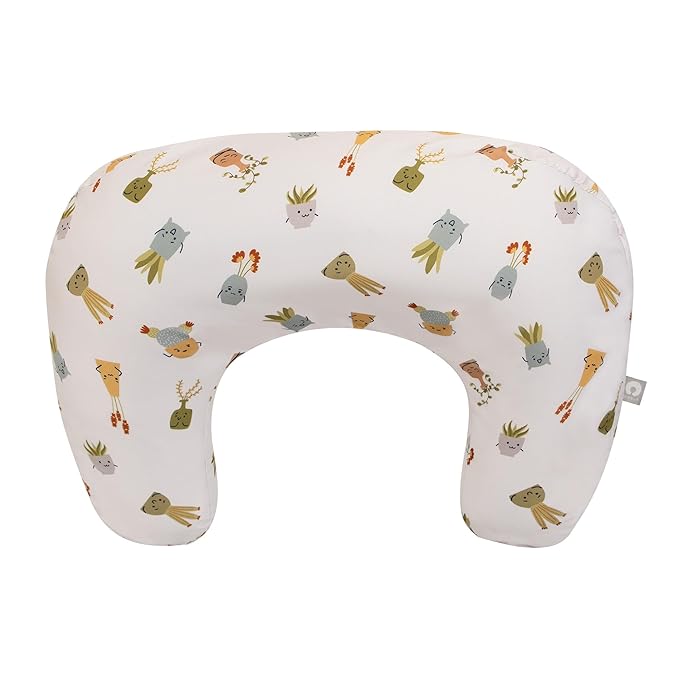 Boppy Nursing Pillow, Tan Happy Houseplants, Larger, More Supportive Pillow for Breastfeeding and Bottle Feeding; Firmer Fill, Higher Lift, Larger Area Than Original Nursing Pillow; JPMA Certified