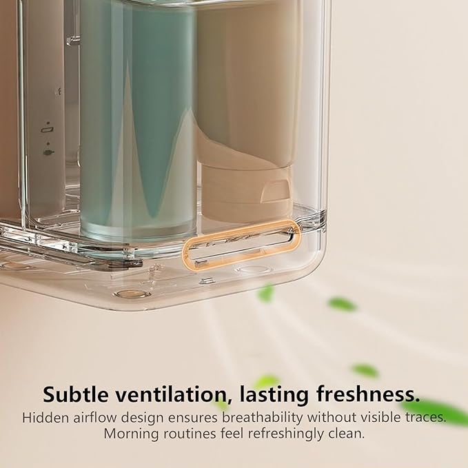 Adhesive Toothbrush Holders, 4.45x3.54x3.35 inches Wall Bathroom Rack | Bathrooms Organizer Rack - for Bathroom Shower Bedroom Home RV Dormitory Apartment Bathtub