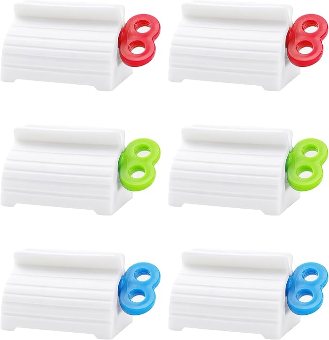 Toothpaste Squeezer, 6 Pcs Toothpaste Tube Squeezers, Multi-Purpose Toothpaste Dispenser, Rolling Toothpaste Holder Stand by MoHern