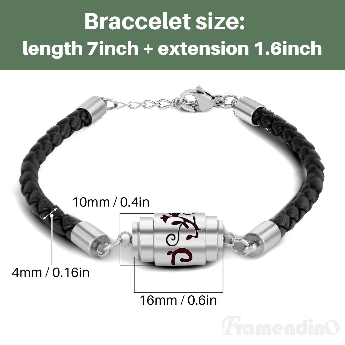 Framendino, Stainless Steel Adjustable Pattern Aroma Bracelet Essential Oil Diffuser with 10PCS Refill Sticks