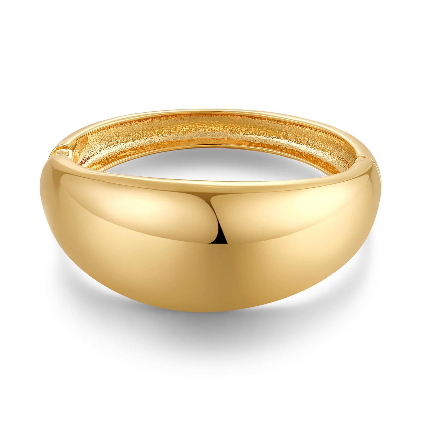 MIJENITI Chunky Gold Bangle Bracelets for Women, Dainty Big Stackable Bangles, Trendy Statement Cuff Bracelet Fashion Jewelry Gifts