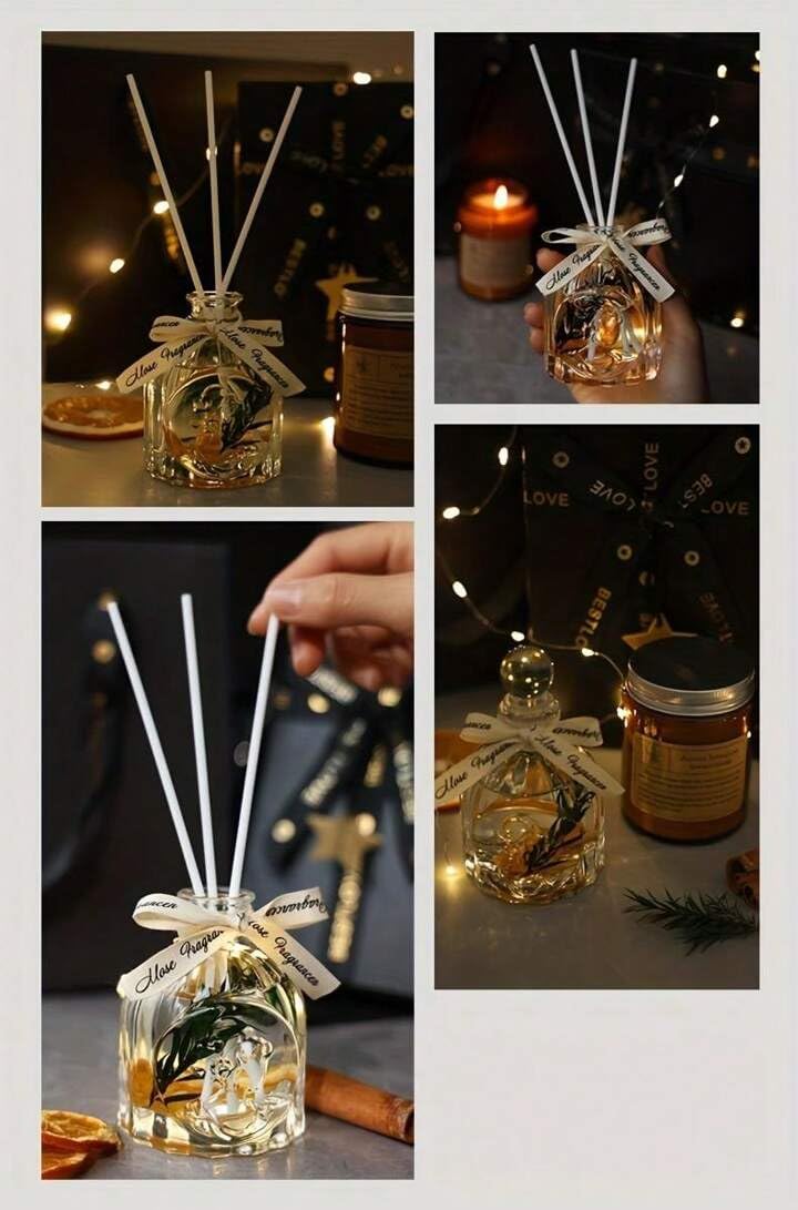 Candles Gift Set. Scented Candle and Aroma Reed Diffuser Set. Aromatherapy. Candles for Valentines Day, Housewarming, Birthday, Women and Men. Present for Mom, Dad. Lavender Candle (Lavender)