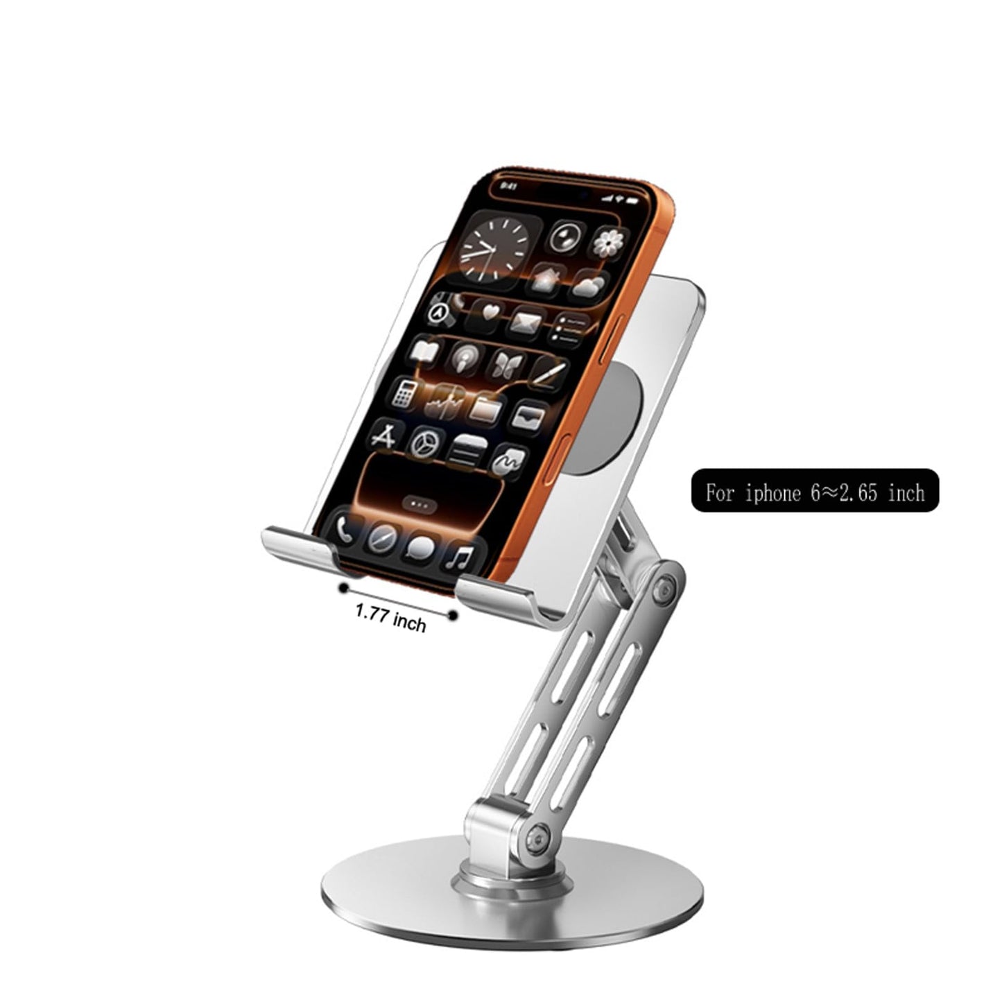 ITEUU for iPad Stand Holder Adjustable Tablet Stand for Desk ，360 Rotating Metal Mount for 4-13 inch Devices, Compatible with iPad iPhone Tablet Kindle TAB Surface/Switch Holder for Desk