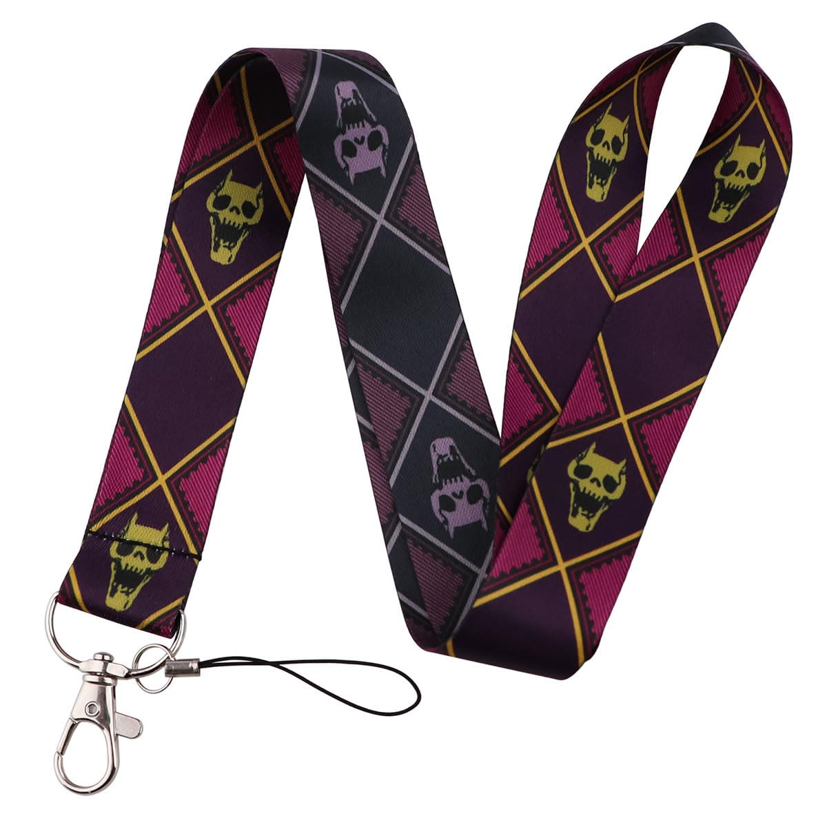 CSSHSMS Anime Kira Yoshikage Cosplay Lanyard ID Badge Holder 4Pcs Set,Manga Yoshikage Kira Cosplay Merch Lanyard Card Holder Sleeve Protectors