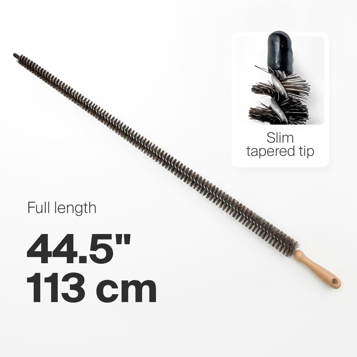 KONEX 44" Dryer Vent Cleaner Brush Flexible Lint Trap Cleaning Tool with Horsehair Bristles