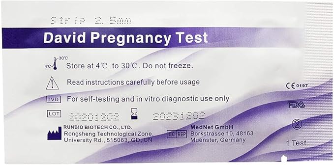 HCG Pregnancy Test Strips (Individually-Sealed, Pack of 30)