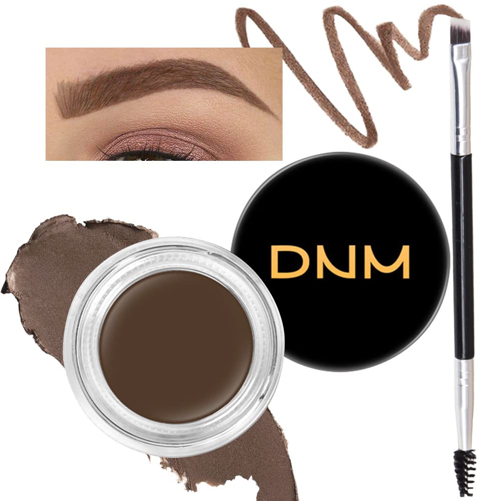 evpct Soft Brown Eyebrow Powder Pomade Gel Shaper Makeup Kit with Dual-ended Brush, Eyebrow Stencil Kit for Women Shaping, Eye Brow Pomade Stencil Shaper Tinting kits for Women Long Lasting Waterproof