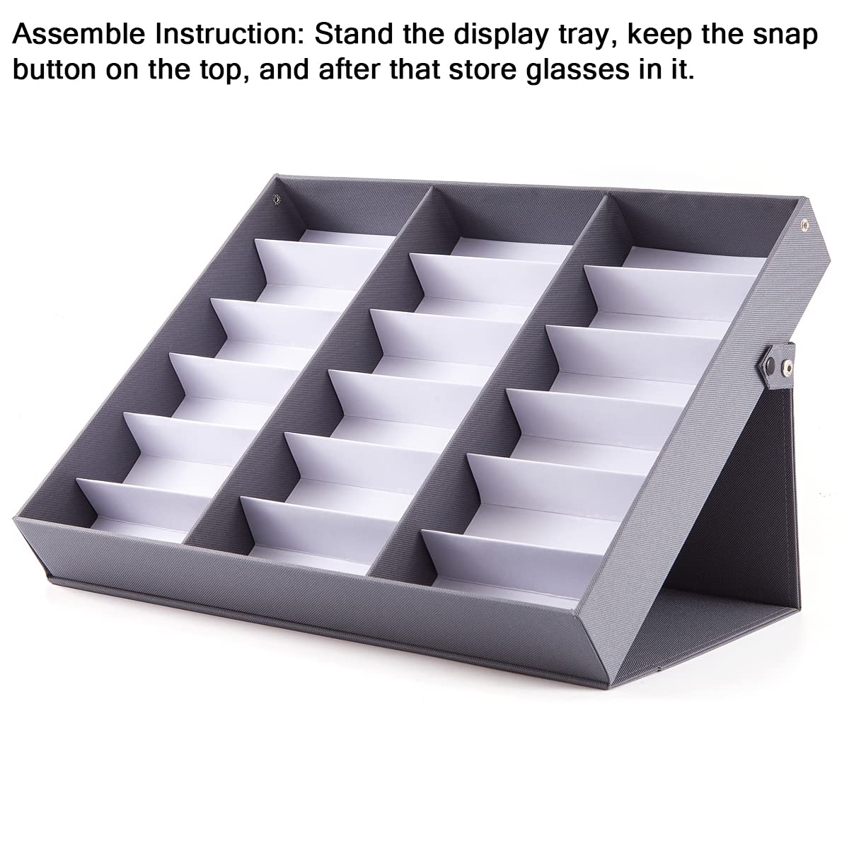 TRIUMPH VISION Sunglasses Organizer Storage Eyeglasses Holder - Multiple Glasses Case Box Eyewear Tray for Women and Men