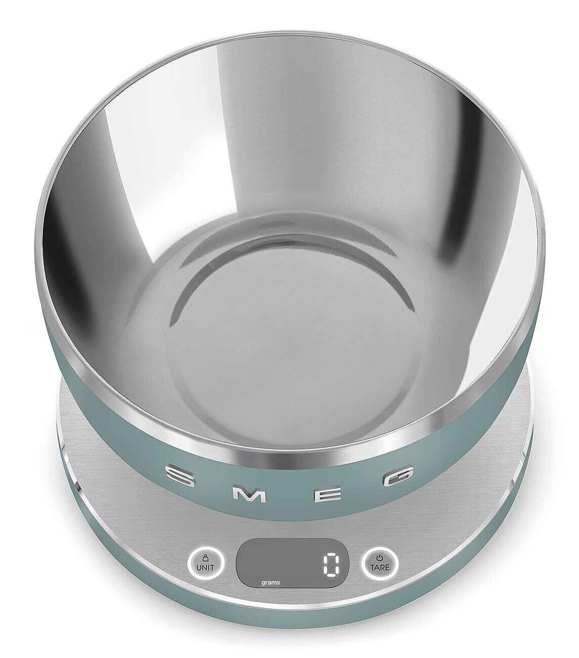 SMEG Contemporary Digital Kitchen Scale with Removable Bowl (Jade)