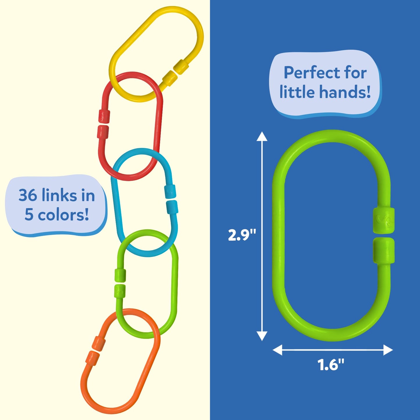 Skillmatics Connectable Learning Link Toy for Toddlers – Fun & Educational Snap-Together Activity, Bead Maze Toys for Babies, Fine Motor Skill, Early Learning, Gift for Ages 10–24 Months, 36 Links