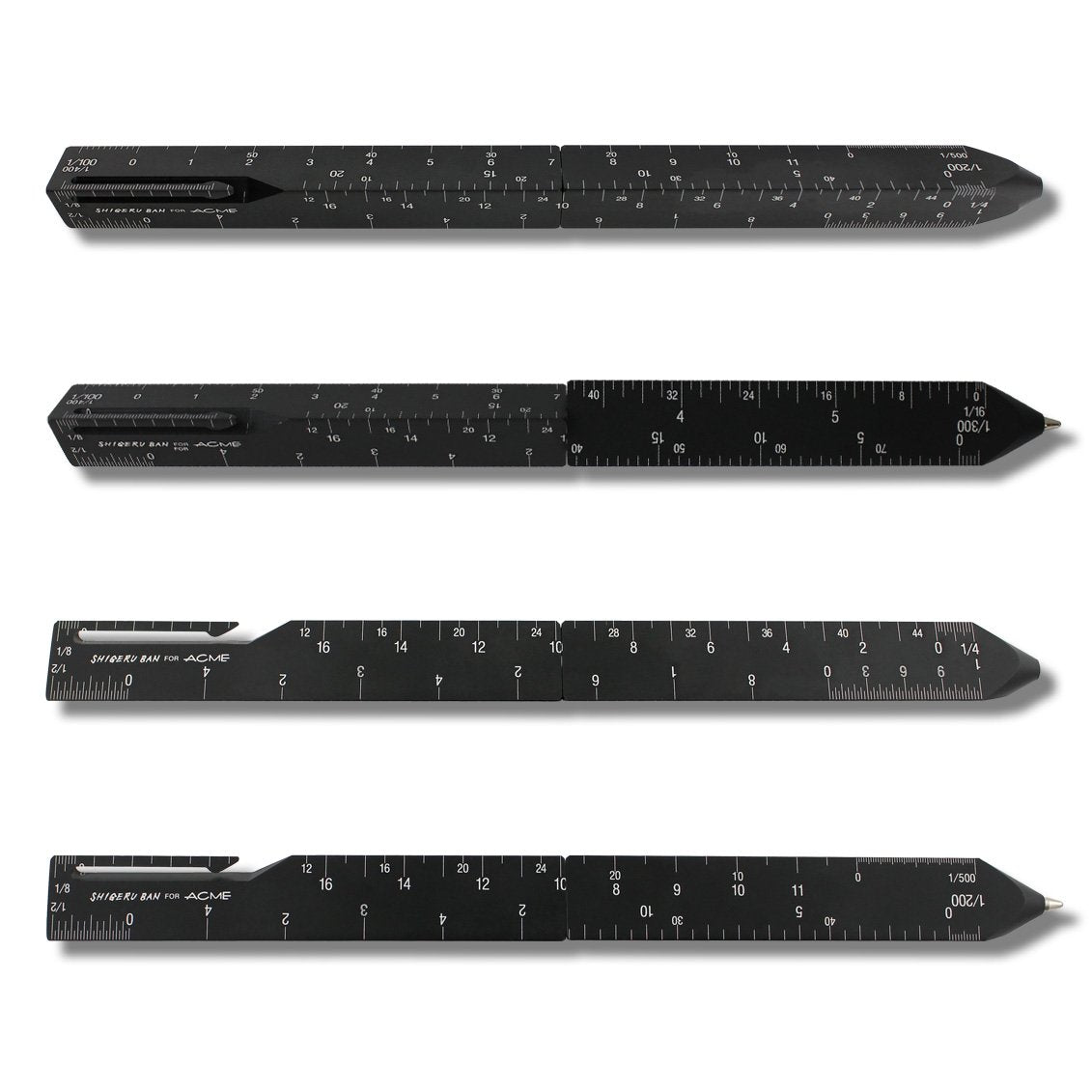 ACME Studios Scale - Black Retractable Ballpoint Pen by Shigeru Ban
