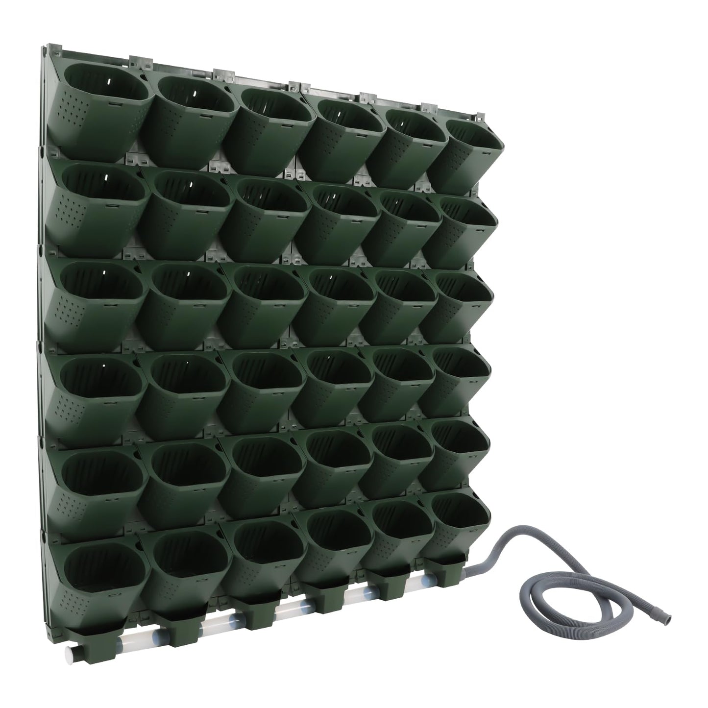 SODONAD Self-Watering Wall Mounted Vertical Planter, 36 Pots Wall Planter with Timer, Garden Plant Hanging Pocket Holder for Herbs Vegetables Fruits Flowers, Smart Watering System