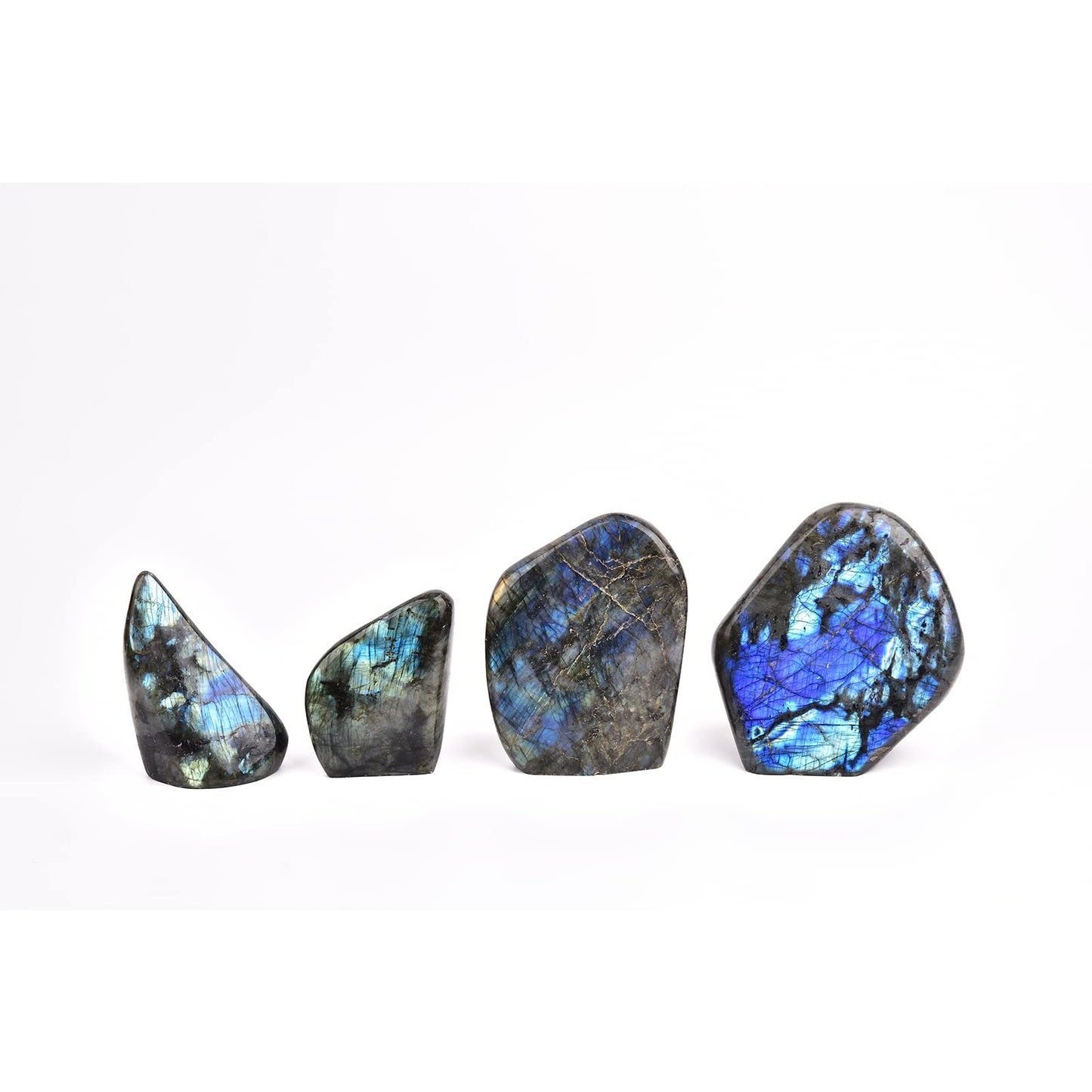 JIC Gem Labradorite Palm Stone Crystal,100% Natural and Handcrafted, Irregular Polished Healing Crystal Gemstones,Worry Stone with Healing & Calming Effects (0.8-1 Lb)