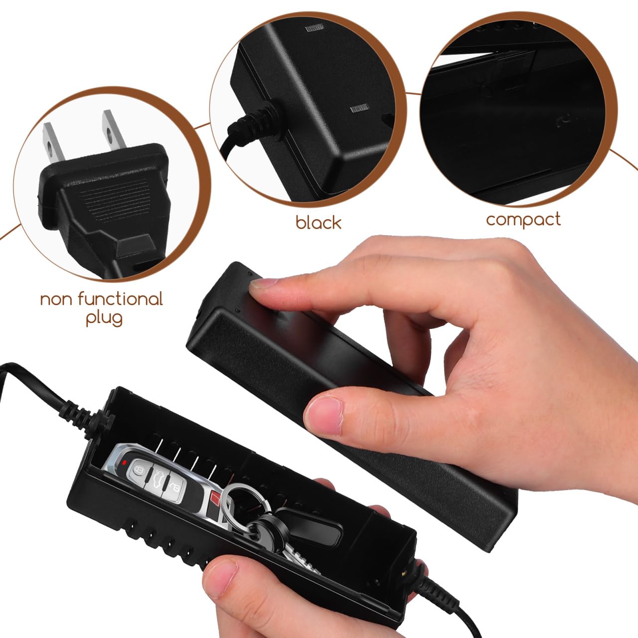 DOITOOL SSecret Hiding Containers Fake Wall Plug Hidden Safe Box Plastic Charger Plug Concealed Storage Box for Cash Jewelry Keys Coins Travel Home Security
