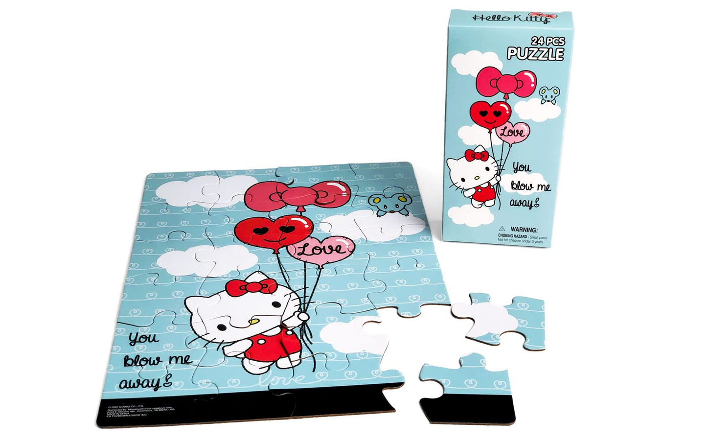 Hello Kitty Gift Set- Hello Kitty Lunch Tin Box, Water Bottle, Puzzle, Stickers, and Pencil Case.