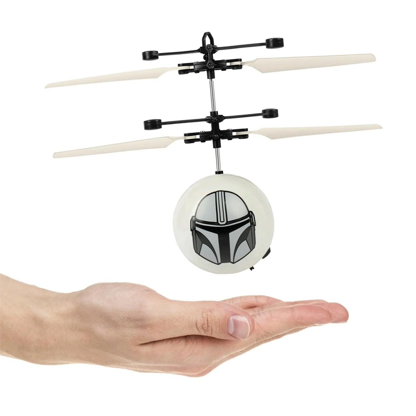 World Tech Toys Star Wars Mando Flying Toy – Motion Sensing Flying Ball with USB Charging - Star Wars Licensed - Indoor/Outdoor Drone for Kids Ages 6+