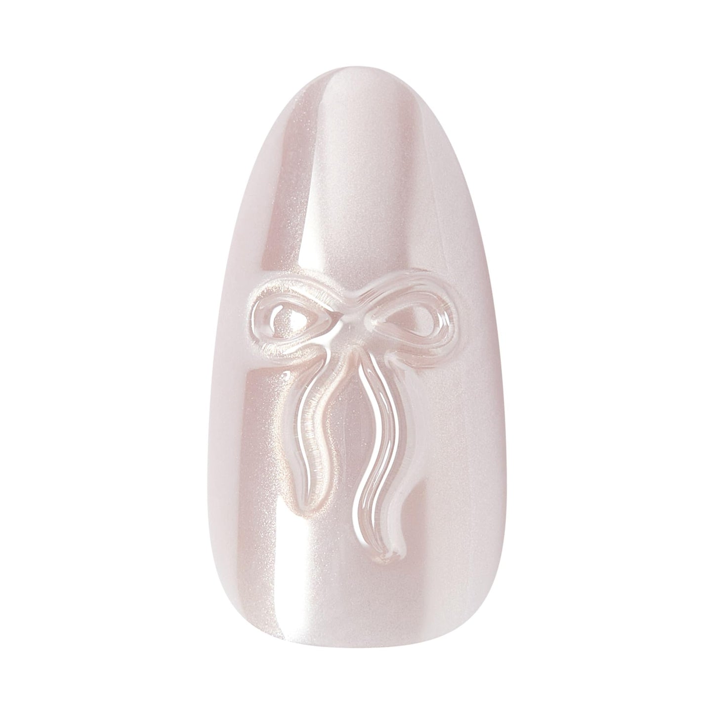 Kiss Glam, Press On Nails, Nail glue included, 'Ripple', Pink, Medium Size, Almond Shape, Includes 32 Nails, 2g Glue, 1 Manicure Stick, 1 Mini File