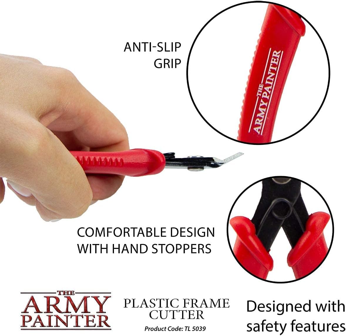The Army Painter Hobby Tools Plastic Frame Cutter, Stainless Steel Model Flush Cutter, Side Snips, for Plastic Miniatures with Safety Grip Handle, for Miniature Fantasy Tabletop Wargaming