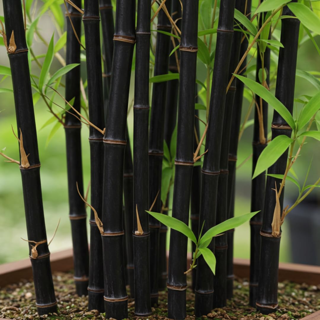 1,000+ Fresh Black Bamboo Seeds for Planting – Fast Growing Privacy Screen Plant, Exotic Dark Stem Ornamental Grass for Outdoor Garden, Backyard Fence Line, Windbreak & Landscape Design