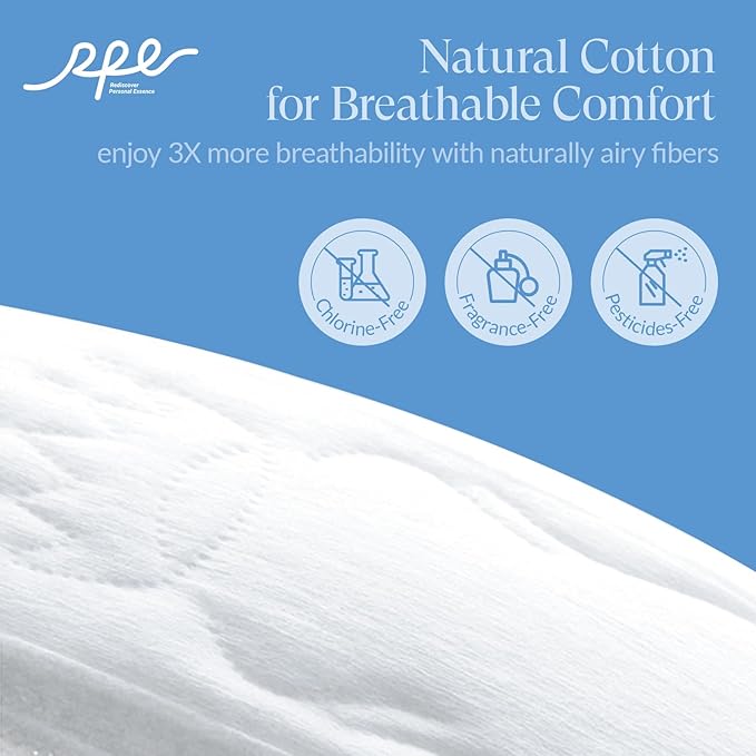 100% Large Organic Pads for Women, Ultra Thin Heavy Flow Sanitary Pads with Wings, Super Absorbency Feminine Pads Extra Coverage Period Pads, Unscented Cotton Pads Menstrual (Large, Size 4, 96ct)