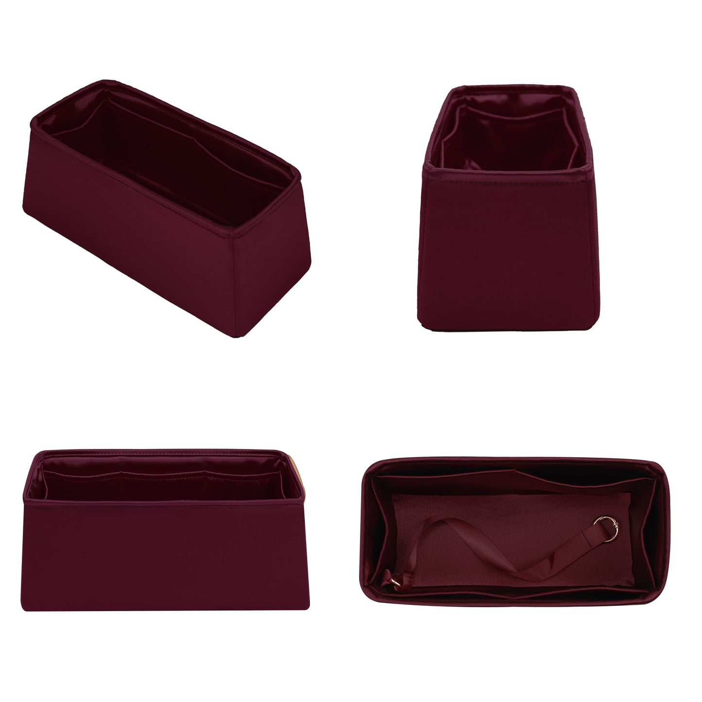 JLYZ Moon Fits for Kelly 25 Bag Insert,Premium Silk Purse Organizer Insert, Smooth Touch & Lightweight，Luxury Handbag Organizer with Gift Box Fits For Hermes(Kelly 25 Retourne,Rouge H)
