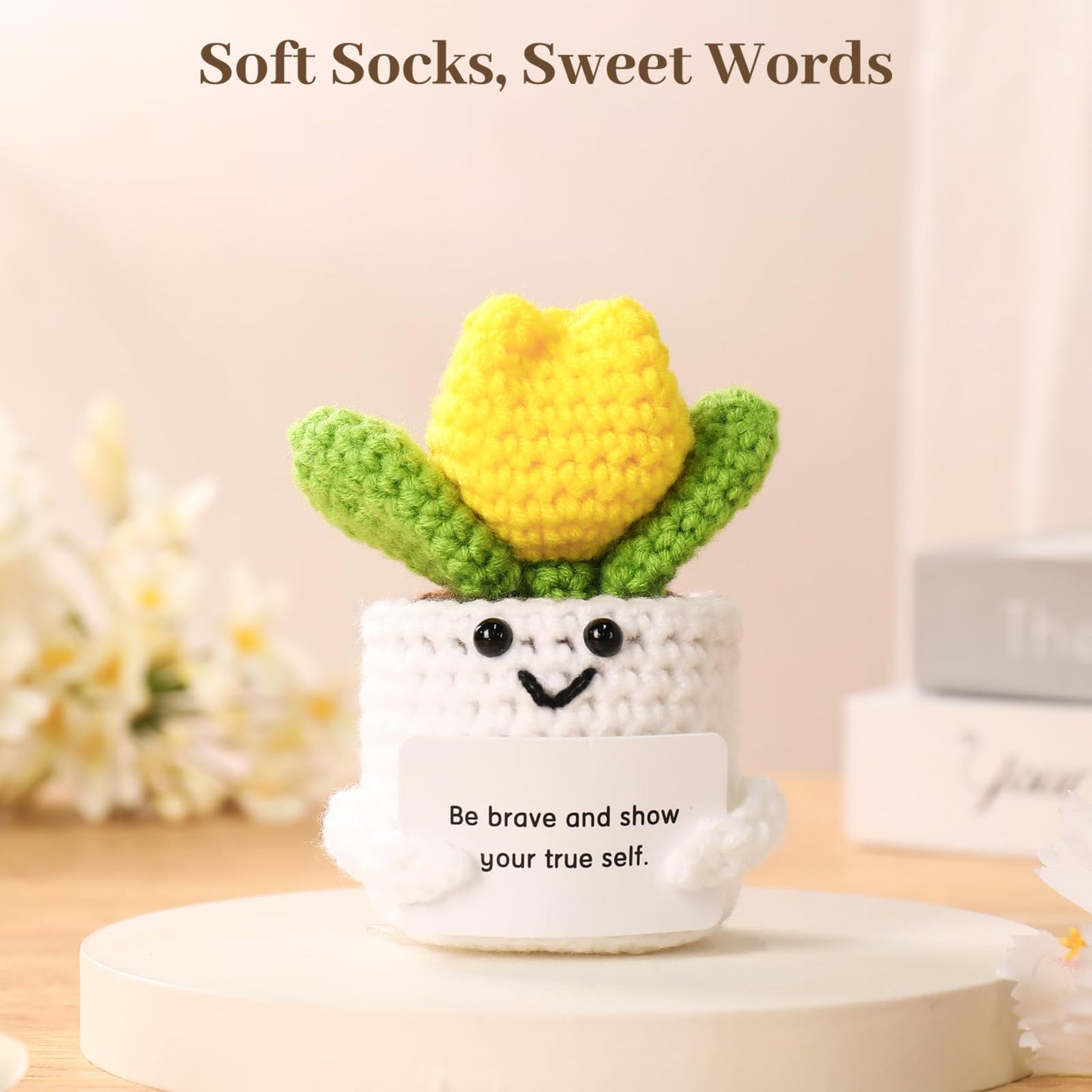 Get Well Soon Gift Basket for Women, 11 Pcs Self Care Package for Girls, Birthday Gifts, After Surgery Gift, Thinking of You Thank You Gift with Spa Gift Set, Crochet Flower & Insulated Tumbler Gifts