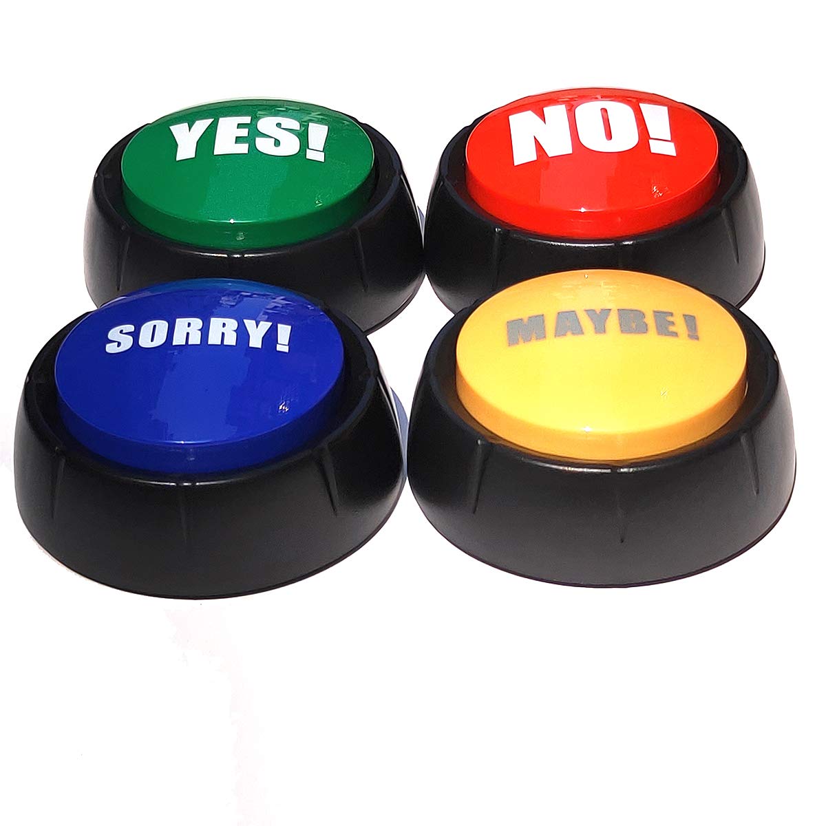 Joffreg Set of 4,The NO, YES, Sorry and Maybe Sound Buttons
