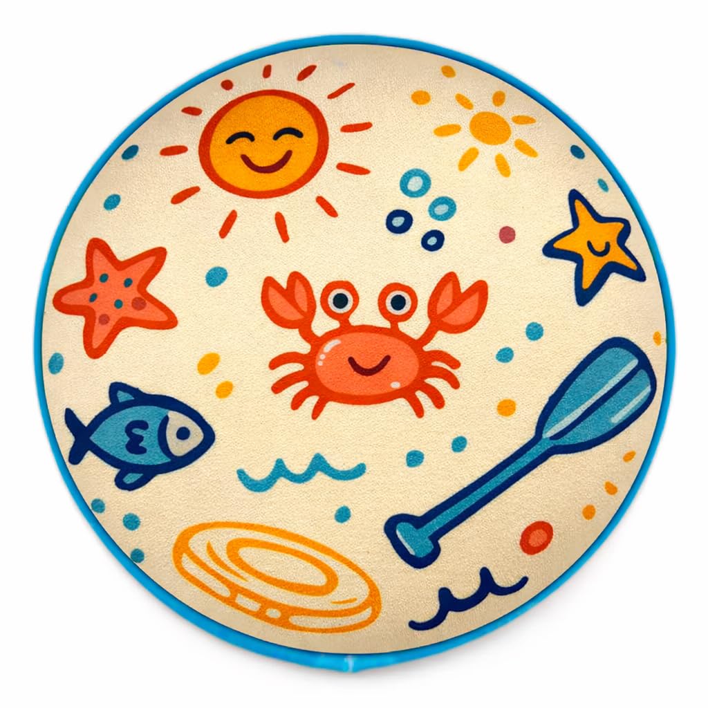 Soft Flying Disc Toy, Mini Lightweight SBR Foam Flyer, Flexible Safe Catch Frisbee for Indoor Outdoor Play (A)
