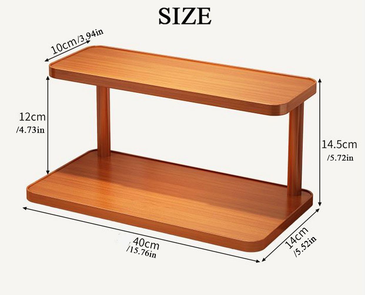 Dreamhousey Wood 2-Tier Wooden Spice Rack for Cabinet ，cup shelf organizer kitchen，Kitchen Counter Shelf for Tea Coffee Bar Accessories,Matcha Stand, Cup Display, Condiment Storage Rack