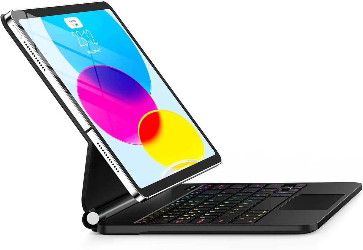for iPad 11th (A16) & 10th Generation Case with Keyboard – Magic-Style Magnetic – Floating Cantilever Stand - Multi-Touch Trackpad Keyboard Case for iPad 11 inch 2025&10th Gen 10.9 inch (Black)
