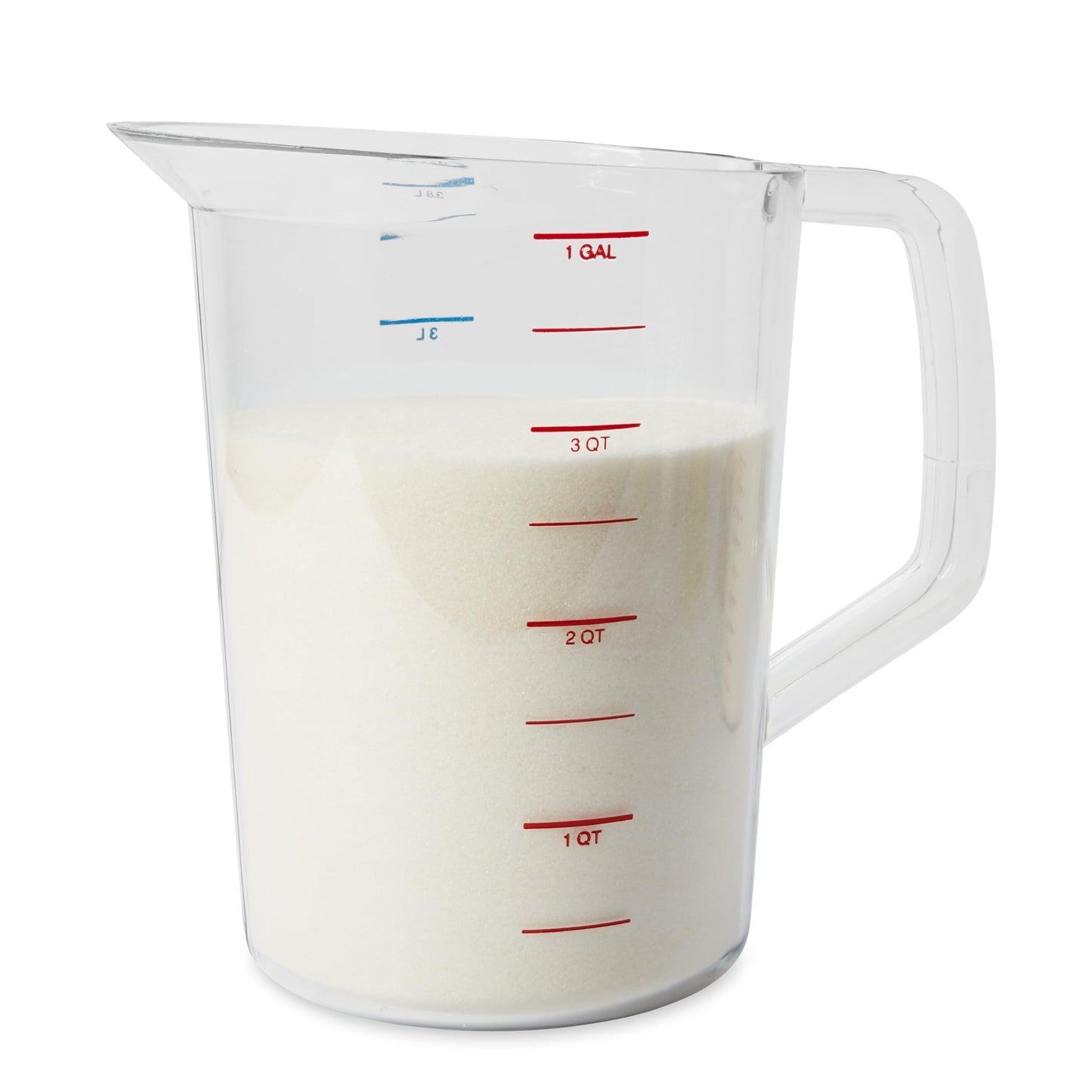 Rubbermaid Commercial Products Bouncer Clear Measuring Cup, 16-Cup/4-Quart, Clear, Strong Food Grade, Easy Read for Liquid/Dry Ingredients, for Home/Professional Kitchen