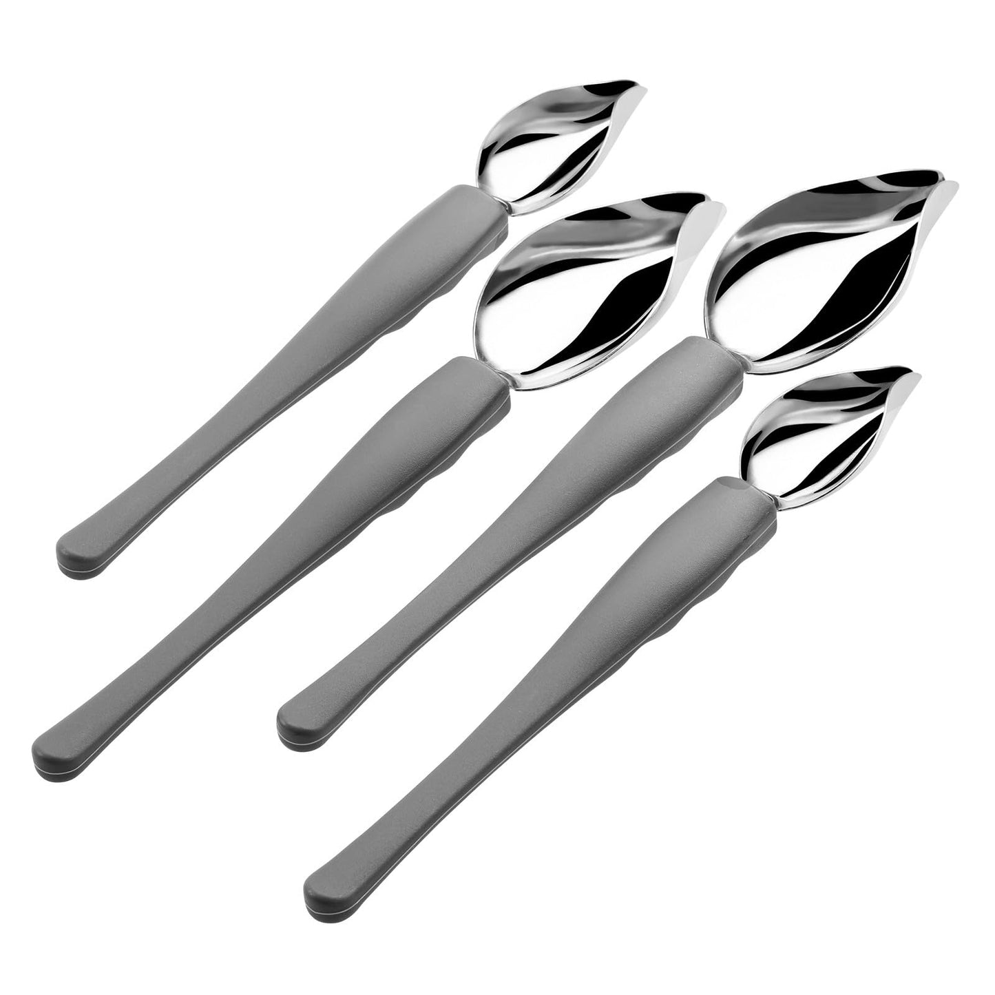 PRETYZOOM 4pcs Dessert Decorating Spoons Chocolate Dipping Tools Multipurpose Stainless Chef Art Spoons