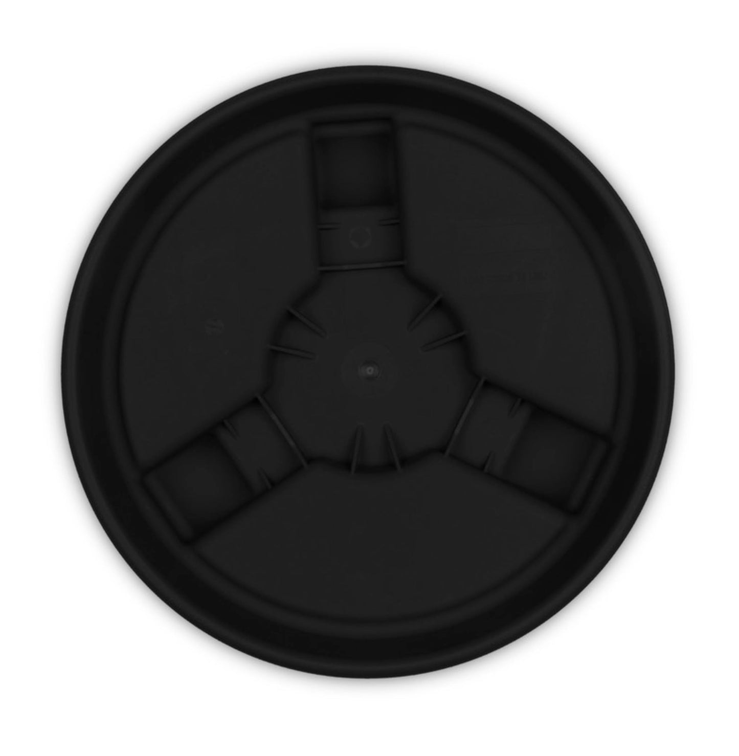Bloem Round Planter Caddy with Wheels: 14" - Black - Durable Plastic Dolly, 360 Degree Wheel Movement, for Indoor and Outdoor Use, Gardening, 100 lb Capacity