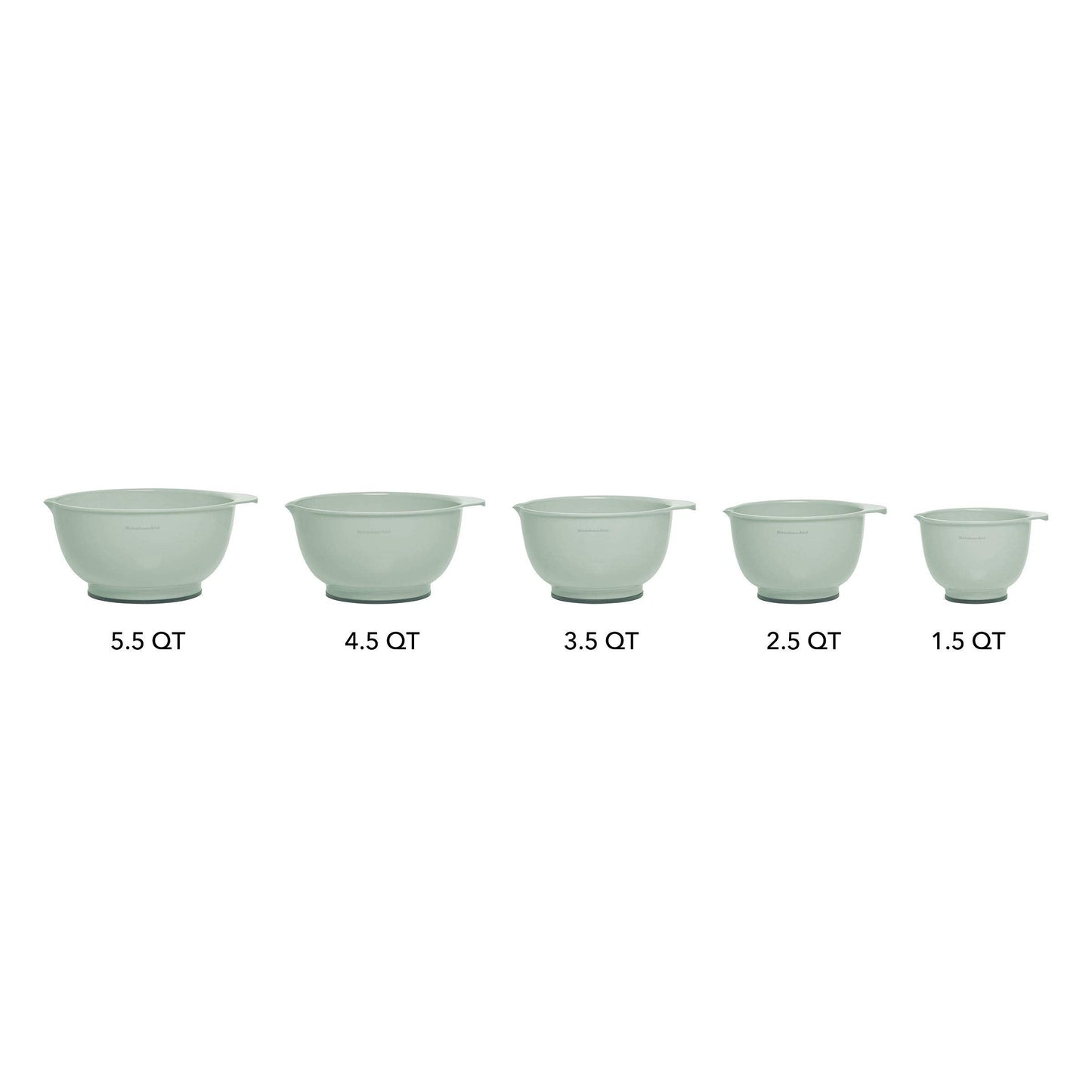 KitchenAid Classic Mixing Bowls, Set of 5, Pistachio