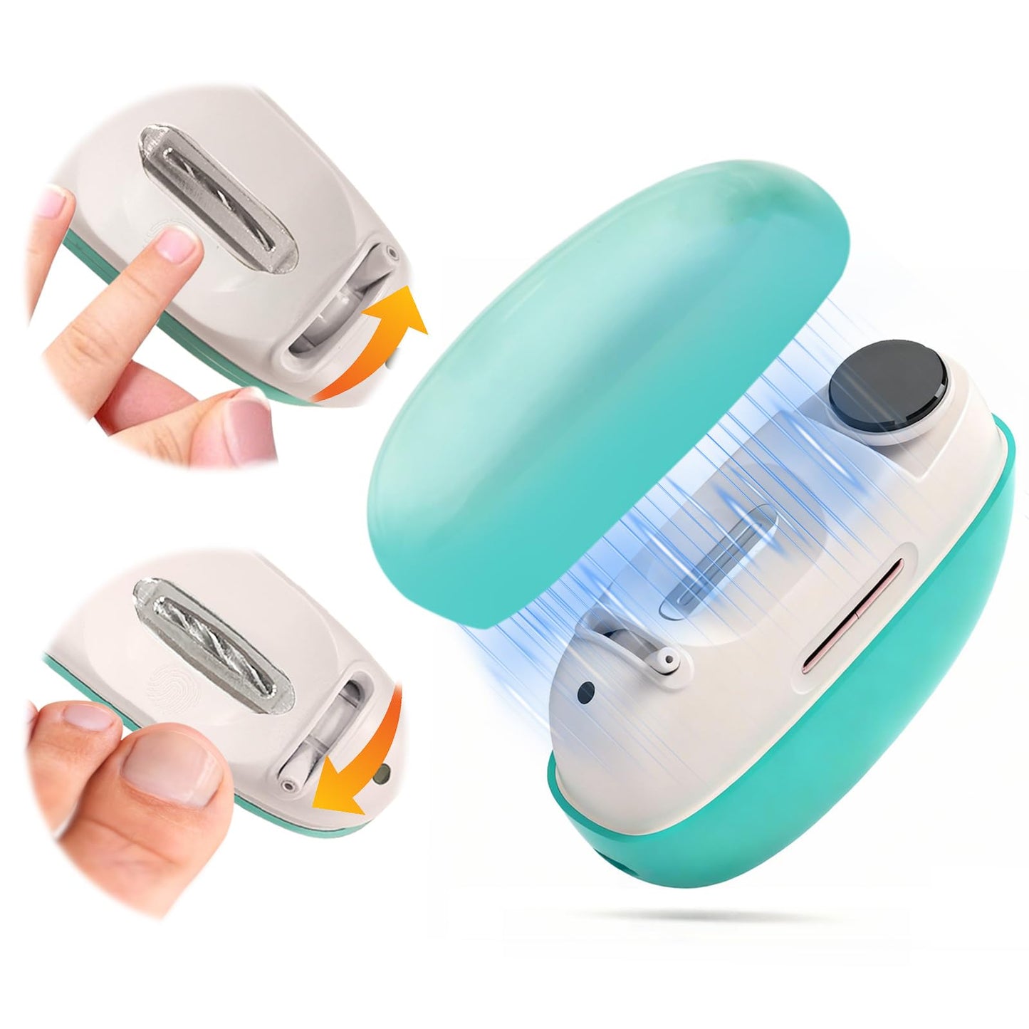 Adjustable Blade Opening Electric Nail Clipper for Thick & Thin Nails, Electric Nail Clippers for Seniors & Adults, Baby Electric Nail Trimmer, Automatic Nail Clipper for Nail (Green)