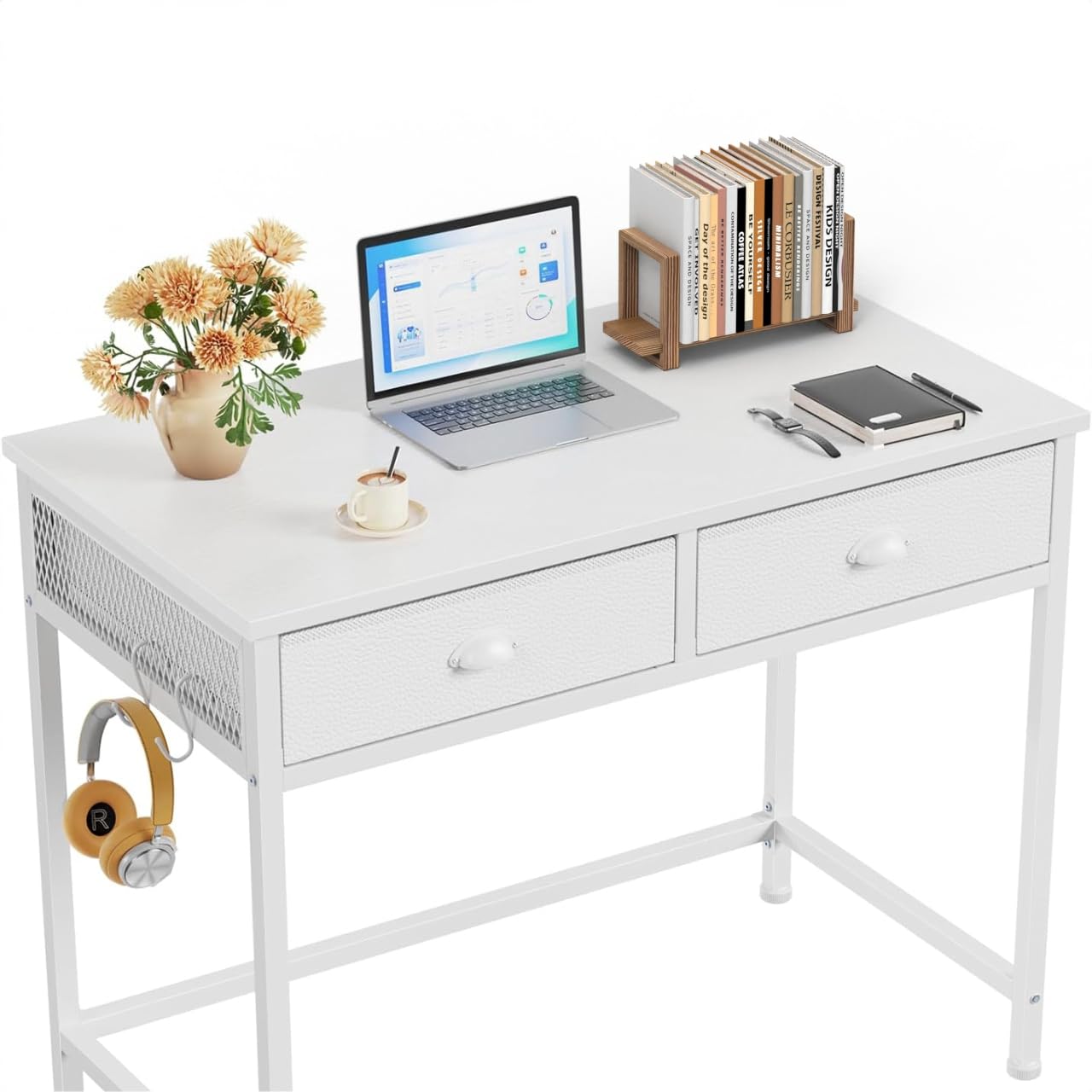 Adjustable Desktop Bookshelf Wooden Table Top Bookshelf Retro Mini Book Shelf Desk Organizer Magazine Files Letters Holder Rack, Easy Assembly No Tools or Nails Required, Tabletop Book Storage Rack