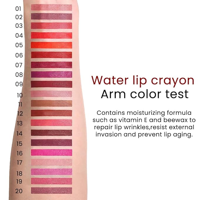 Captivating Red Crayon Matte Lipstick Lip Liner Pencil, Moisture Smooth Lipstick Pencil, With pencil sharpener Sharpenable Lip Pencil, Ultimate Lip Crayon for Women Smudgeproof Waterproof 19#