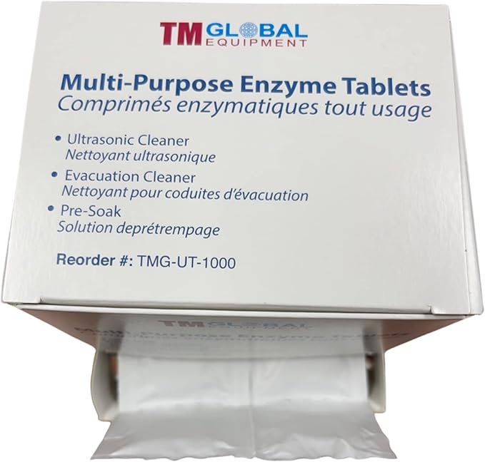 64 Tablets Ultrasonic Enzymatic Tablets 3 in 1, Ultrasonic Cleaner, Evacuation Cleaner, Tools Pre-Soak enzyme Tablets