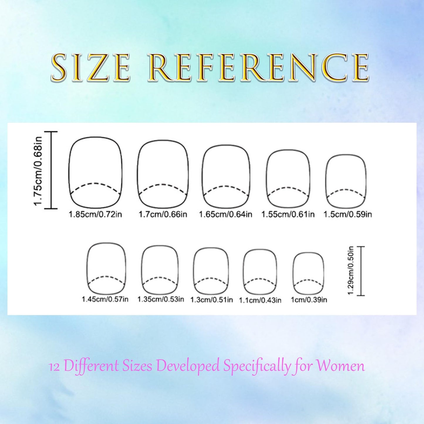 Fall Press on Nails Square Short Brown French Tip Nails Press Ons 24 Pcs Glossy Glitter Designs